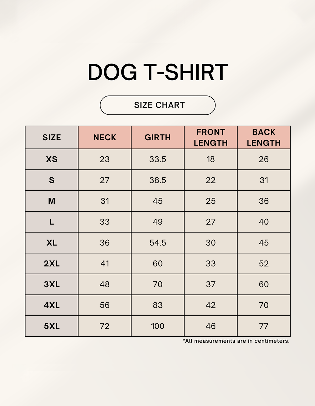 Color_Size Chart
