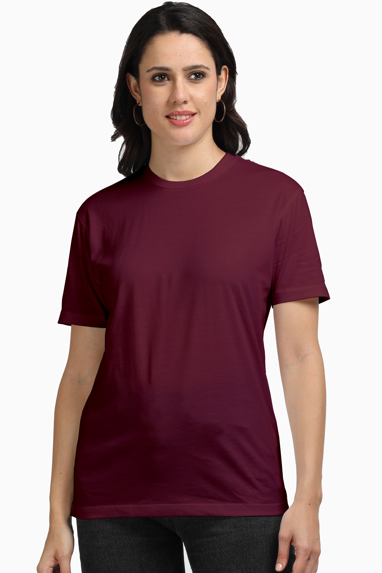 women maroon supima