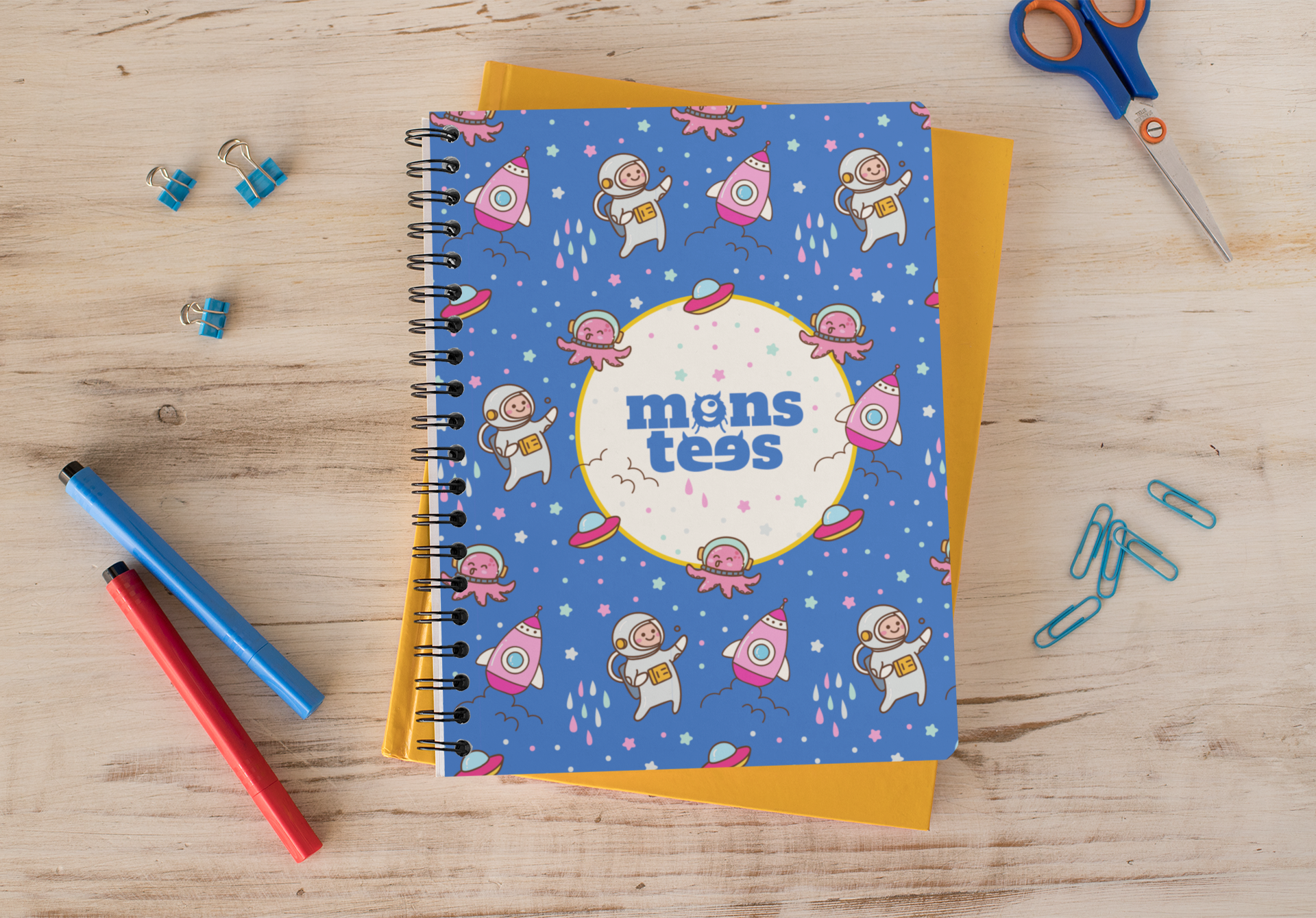 Blue Space Notebook A5