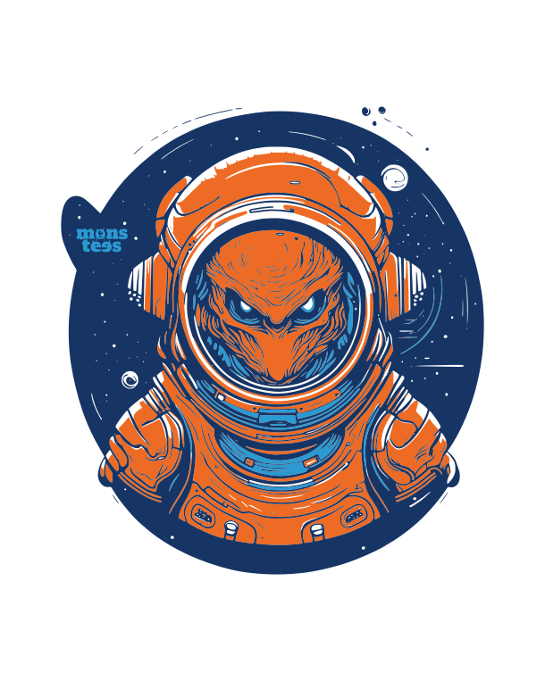 Orange Blue Monstronaut Boys(7-14Y)