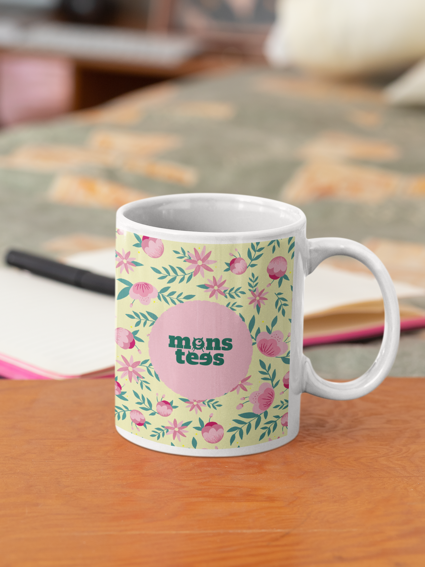 Pink Floral Mug