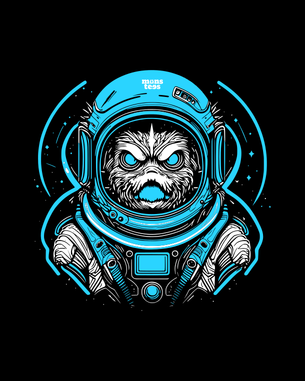 White And Blue Monstronaut Boys(7-14Y)