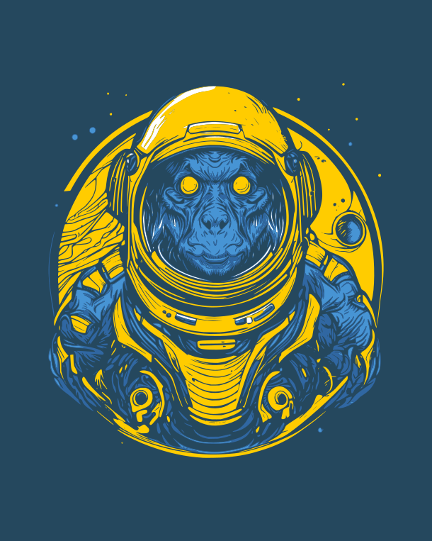 Yellow Blue Space Monster Boys(7-14Y)