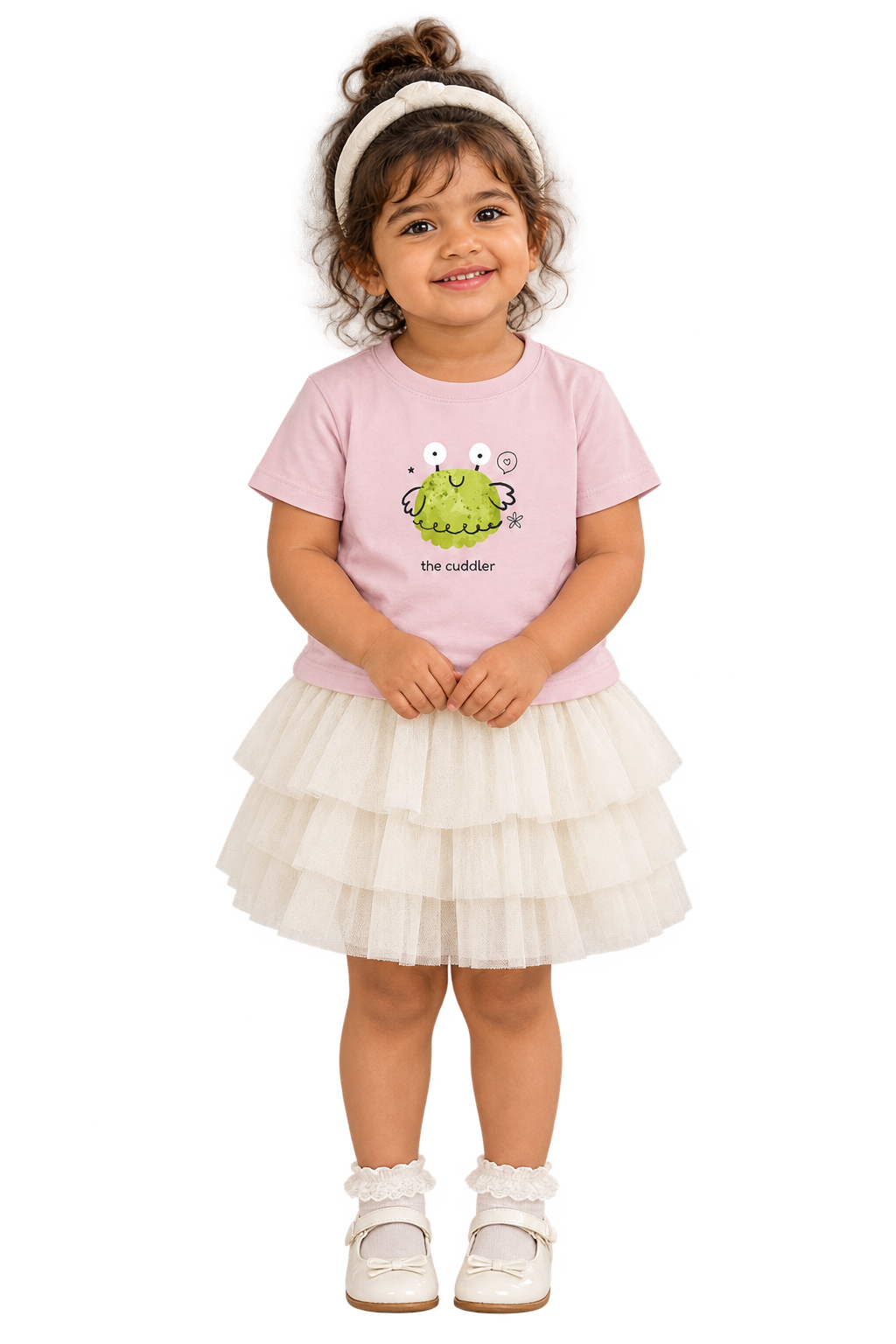 Anaya front in The cuddler tee