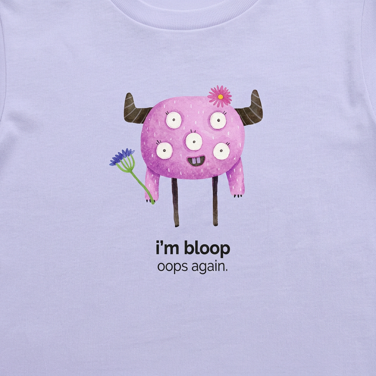 Bloop print close-up
