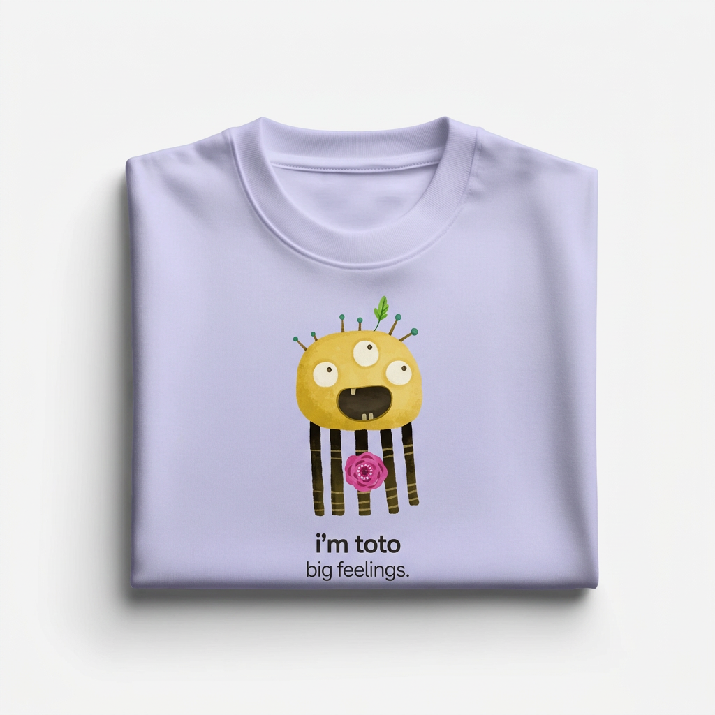Folded lavender Toto tee