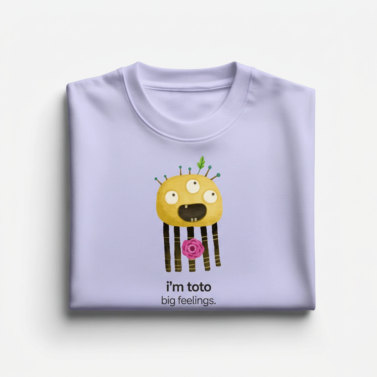 Folded lavender Toto tee