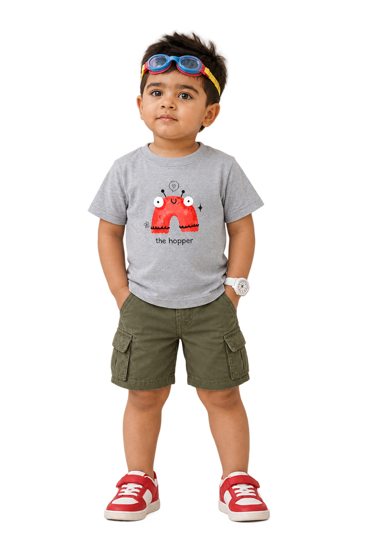 Kabir in the hopper tee, front