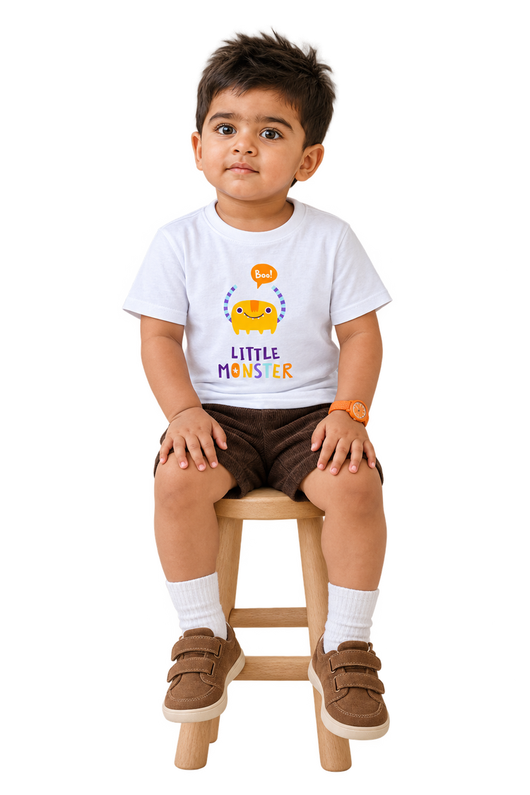Kabir little monster, on wooden stool