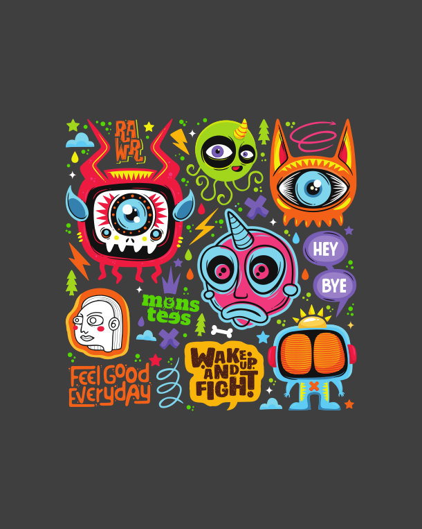 Monster Collage Girls(7-14Y)