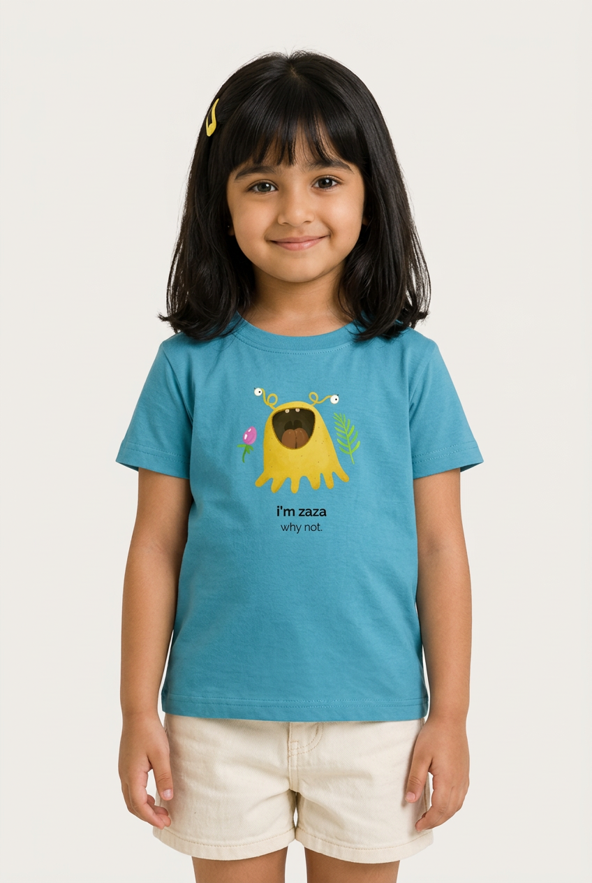 Tara in Zaza tee, close solo