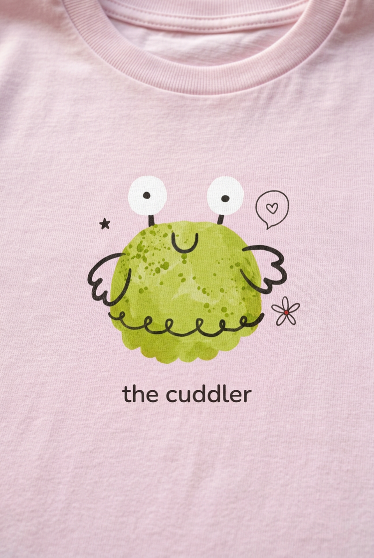 The cuddler print close-up