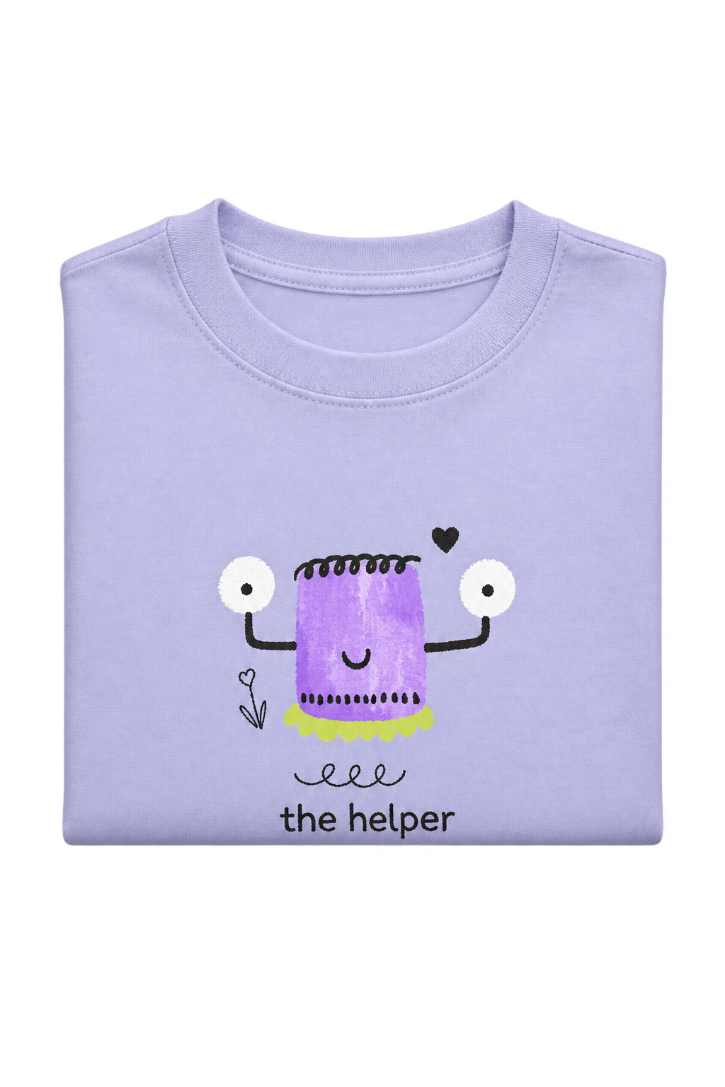 The helper tee, folded