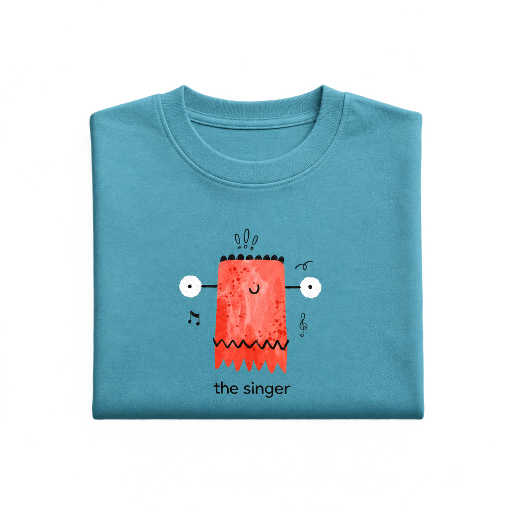 The singer teal folded