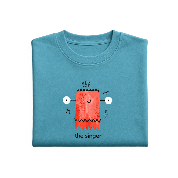 The singer teal folded