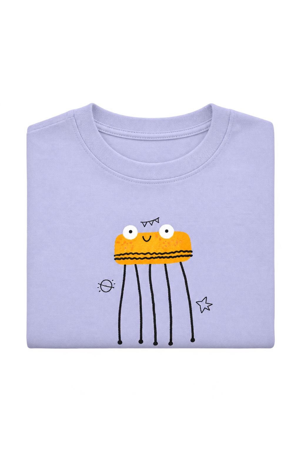 The tall one tee, folded