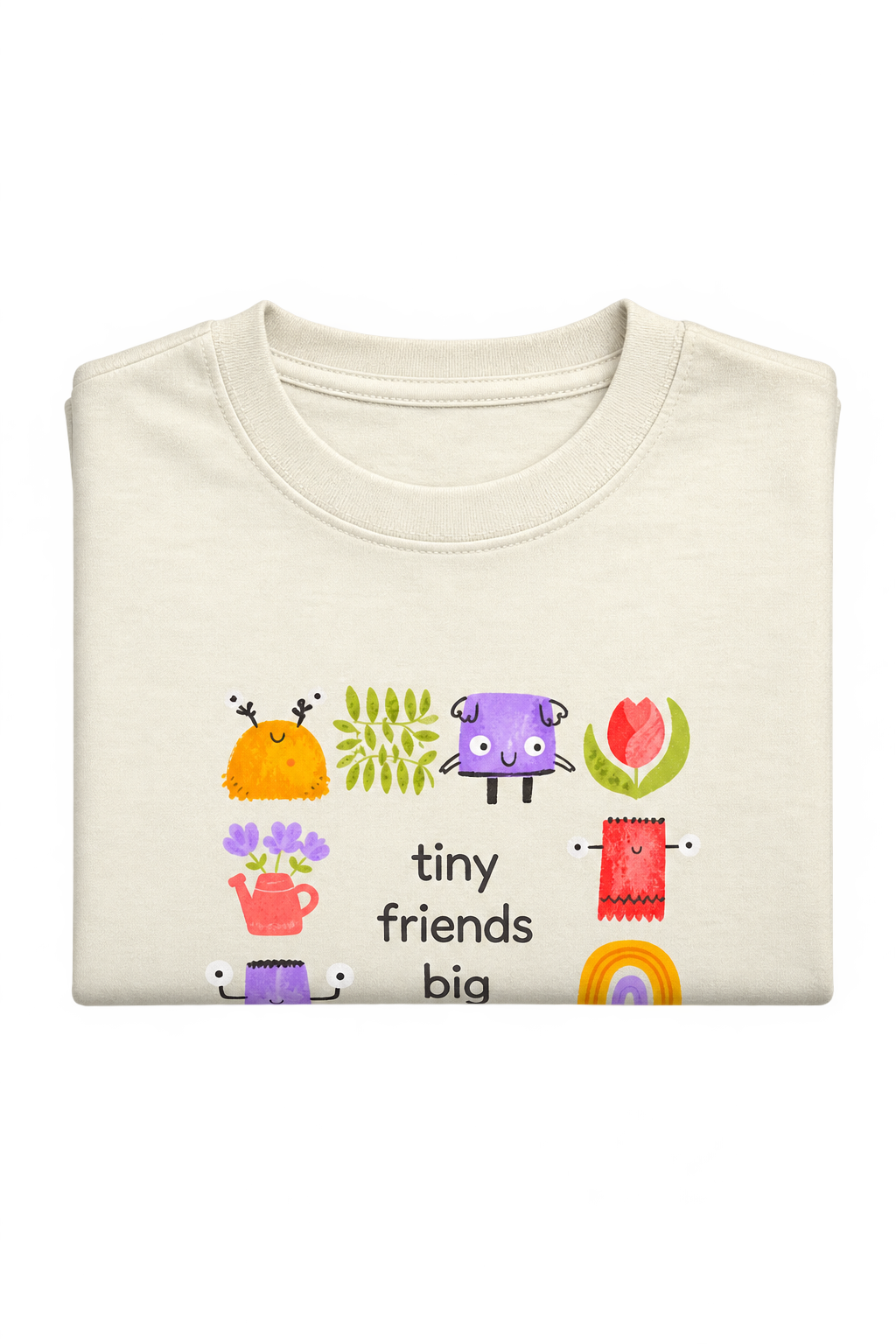 Tiny friends tee, folded