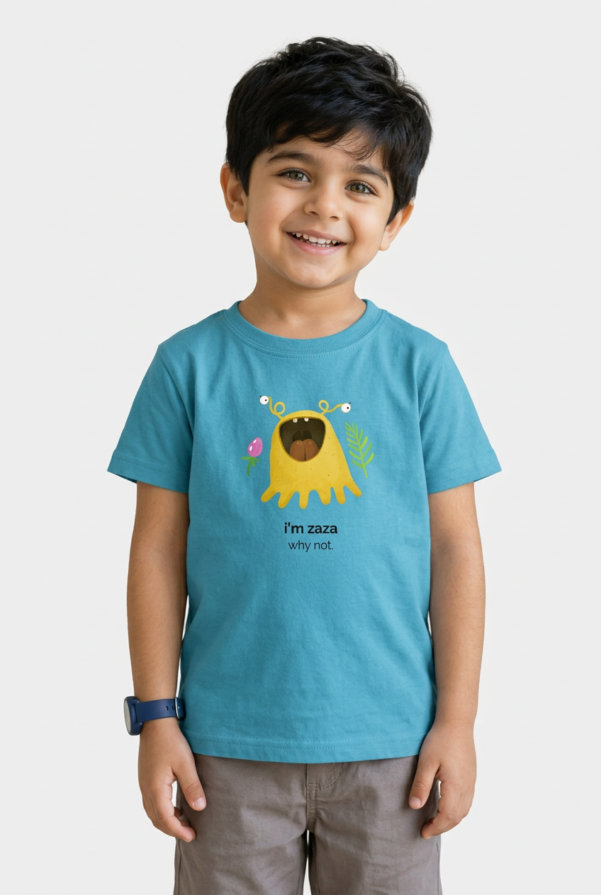 Vihan in Zaza tee, close solo
